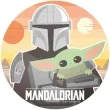 dekoracja tortu oplatek gwiezdne wojny mandalorian 20 cm dekora