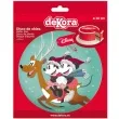 dekoracja tortu oplatek mickey i minnie zima 20 cm dekora