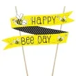 dekoracja tortu piker happy bee day pszczolka 14 cm