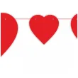 dekoracja widzaca baner girlanda serca potrojna wielkosc czerwony 2 m