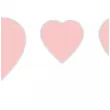 dekoracja widzaca baner girlanda serca potrojna wielkosc rozowy pastel 2 m