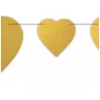 dekoracja widzaca baner girlanda serca potrojna wielkosc zloty 2 m