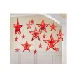dekoracja wiszaca 3d gwiazdy czerwone 16 szt 1op