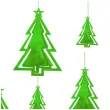 dekoracja wiszaca choinki 3d zielone partypal 15 szt