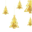 dekoracja wiszaca choinki 3d zlote partypal 15 szt