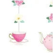dekoracja wiszaca floral tea party rozowa godan 3 szt