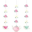 dekoracja wiszaca floral tea party rozowa godan 3 szt