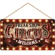 dekoracja wiszaca freak show circus guirca 35 x 20 cm