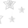dekoracja wiszaca gwiazdki 3d srebrne partypal 15 szt