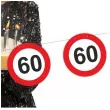 dekoracja wiszaca na 60 urodziny baner girlanda liczba 60 traffic birthday znak zakazu
