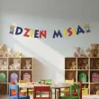 dekoracja wiszaca na dzien pluszowego misia baner mis i hip hop girlanda papierowa 2 2 m
