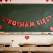 dekoracja wiszaca na walentynki girlanda papierowa kocham cie serca czerwone baner 2 2 m