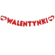 dekoracja wiszaca na walentynki girlanda papierowa serca czerwone baner 2 2 m