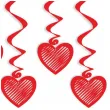 dekoracja wiszaca na walentynki serca wykres ekg czerwone 6 szt