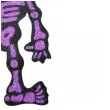 dekoracja wiszaca szkielet blyskotrupek brokatowy fioletowy arpex 30 cm