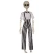 dekoracja wiszaca szkielet chlopca sok z zuka bialo czarna guirca 40 cm
