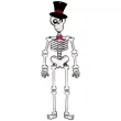 dekoracja wiszaca szkielet z kapeluszem partypal 93 cm