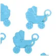 dekoracja wozki dzieciece baby shower boy amscan 12 szt