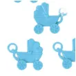 dekoracja wozki dzieciece baby shower boy amscan 12 szt