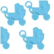 dekoracja wozki dzieciece baby shower boy amscan 12 szt