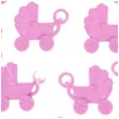 dekoracja wozki dzieciece baby shower girl amscan 12 szt