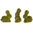 dekoracja zajaczki pokryte trawa welurowe zielony brewis 7 cm 3 szt