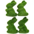 dekoracja zajaczki pokryte trawa zielony aliga 8 cm 4 szt