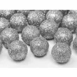 dekoracje brokatowe kula srebrny partydeco 25szt