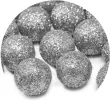 dekoracje brokatowe kula srebrny partydeco 25szt