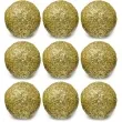 dekoracje brokatowe kula zloty partydeco 3cm 9szt