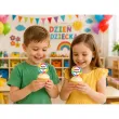 dekoracje do muffinek babeczek pikery szpilki teczowy dzien dziecka x6