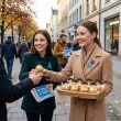 dekoracje do muffinek babeczek przekasek na movember pikery wasy czarne niebieski listopad x6