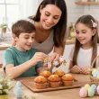 dekoracje do muffinek babeczek swieconki na wielkanoc pikery wielkanocna radosc 6 szt