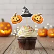 dekoracje do muffinek przekasek na halloween pikery szpilki dynia kot kapelusz szpilki x6