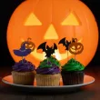 dekoracje do muffinek przekasek na halloween pikery szpilki mix ozdoby 6 szt