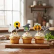 dekoracje do muffinek przekasek na halloween pikery szpilki mix ozdoby 6 szt