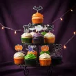 dekoracje do muffinek przekasek na halloween pikery szpilki mix ozdoby 6 szt