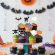 dekoracje do muffinek przekasek na halloween pikery szpilki mix ozdoby 6 szt