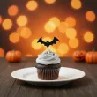 dekoracje do muffinek przekasek na halloween pikery szpilki nietoperze 6 szt