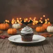 dekoracje do muffinek przekasek na halloween pikery szpilki nietoperze 6 szt