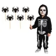 dekoracje do muffinek przekasek na halloween pikery szpilki pajaki czarne ozdoby 6 szt