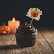 dekoracje do muffinek przekasek pikery szpilki happy halloween swieto dyni 6 szt
