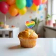 dekoracje do mufinek na pride month parade rownosci pikery teczowe serca lgbt 6 szt