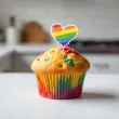 dekoracje do mufinek na pride month parade rownosci pikery teczowe serca lgbt 6 szt