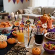 dekoracje do napojow na halloween slomki papierowe bajkowe dynie duch wampir czarownica mumia x6