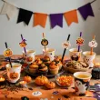 dekoracje do napojow na halloween slomki papierowe bajkowe dynie duch wampir czarownica mumia x6