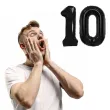 dekoracje na 10 urodziny rocznice zestaw balonow xl liczba 10 czarny 39 dgt 2 szt