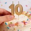 dekoracje na 10 urodziny swieczki na tort liczba 10 zloty 4 5 cm 2 szt