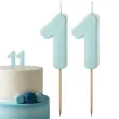 dekoracje na 11 urodziny swieczki na tort liczba 11 niebieski 4 5 cm 2 szt