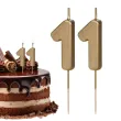 dekoracje na 11 urodziny swieczki na tort liczba 11 zloty 4 5 cm 2 szt